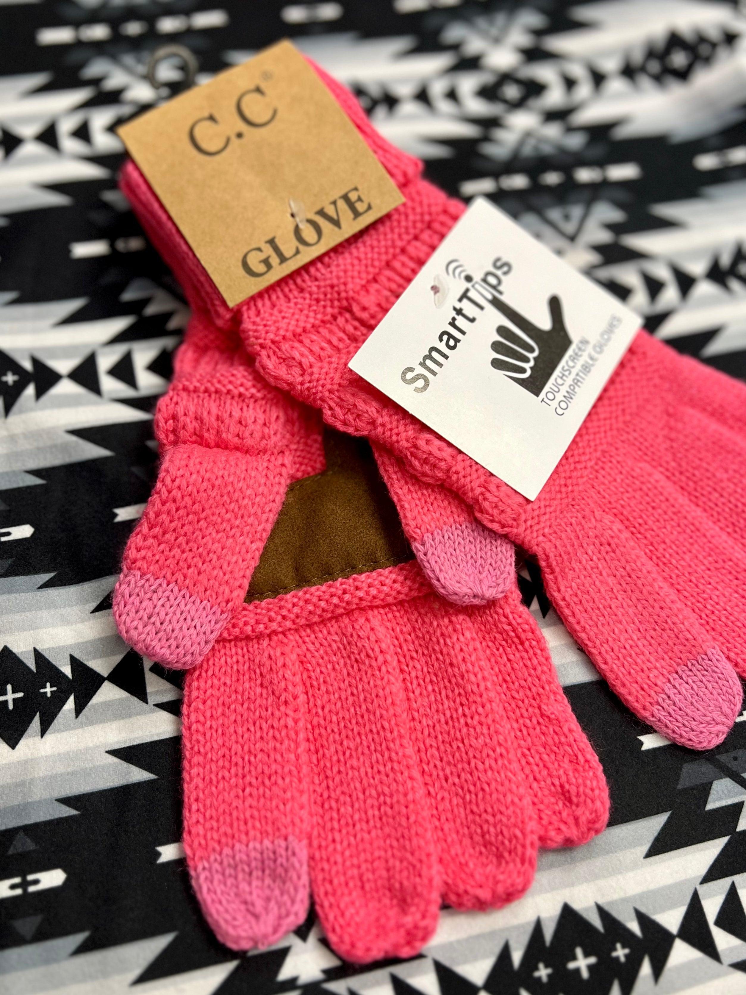 C.C. Poppin Pink Touchscreen Gloves Product Image