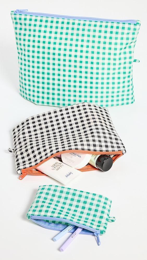 BAGGU Gingham Go Pouch Set | Shopbop Product Image