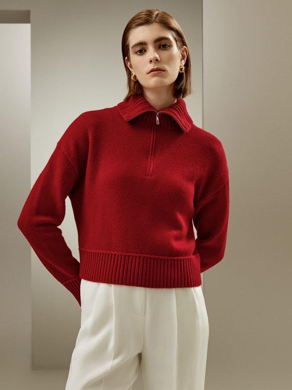 Relaxed Fit Wool-Cashmere Blend Sweater Product Image