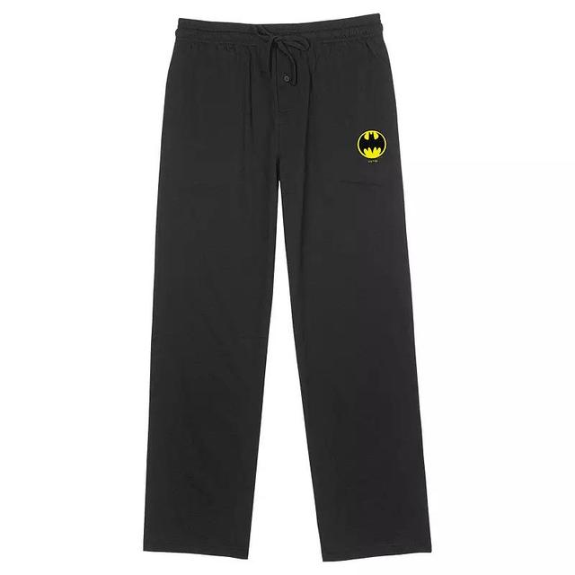 Mens DC Comics Batman Classic Logo Lounge Pants Black Product Image