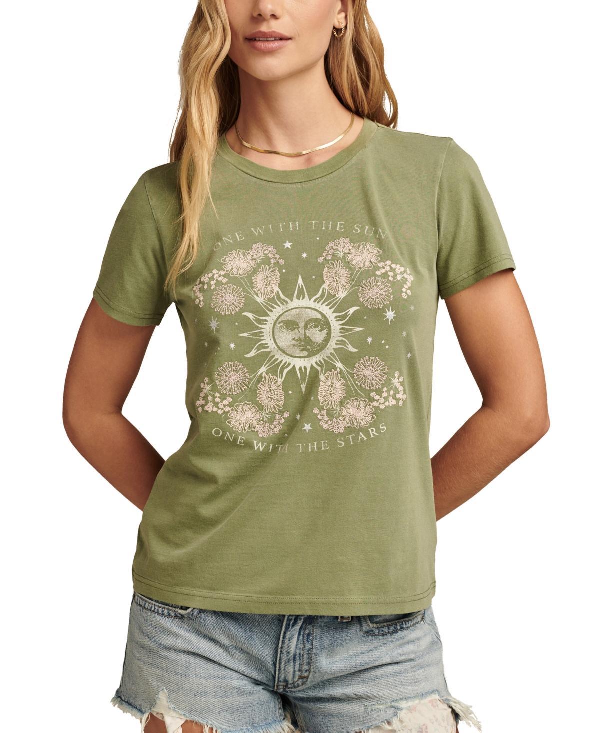 Lucky Brand Womens One With The Stars Classic Cotton Crewneck T-Shirt Product Image