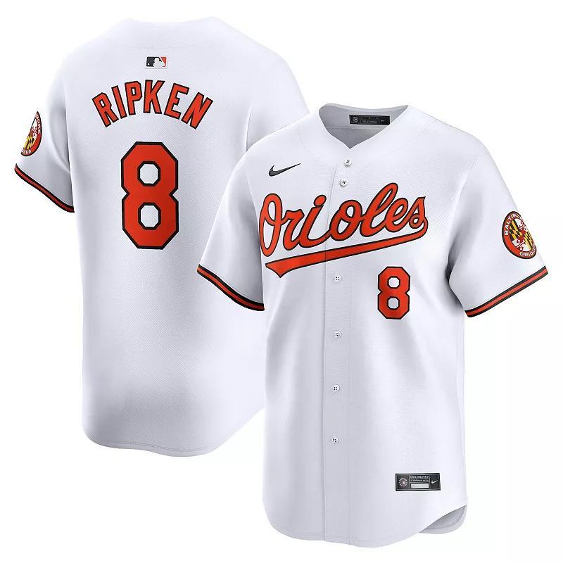 Nike Mens Cal Ripken Jr. White Baltimore Orioles Home Limited Player Jersey - White Product Image