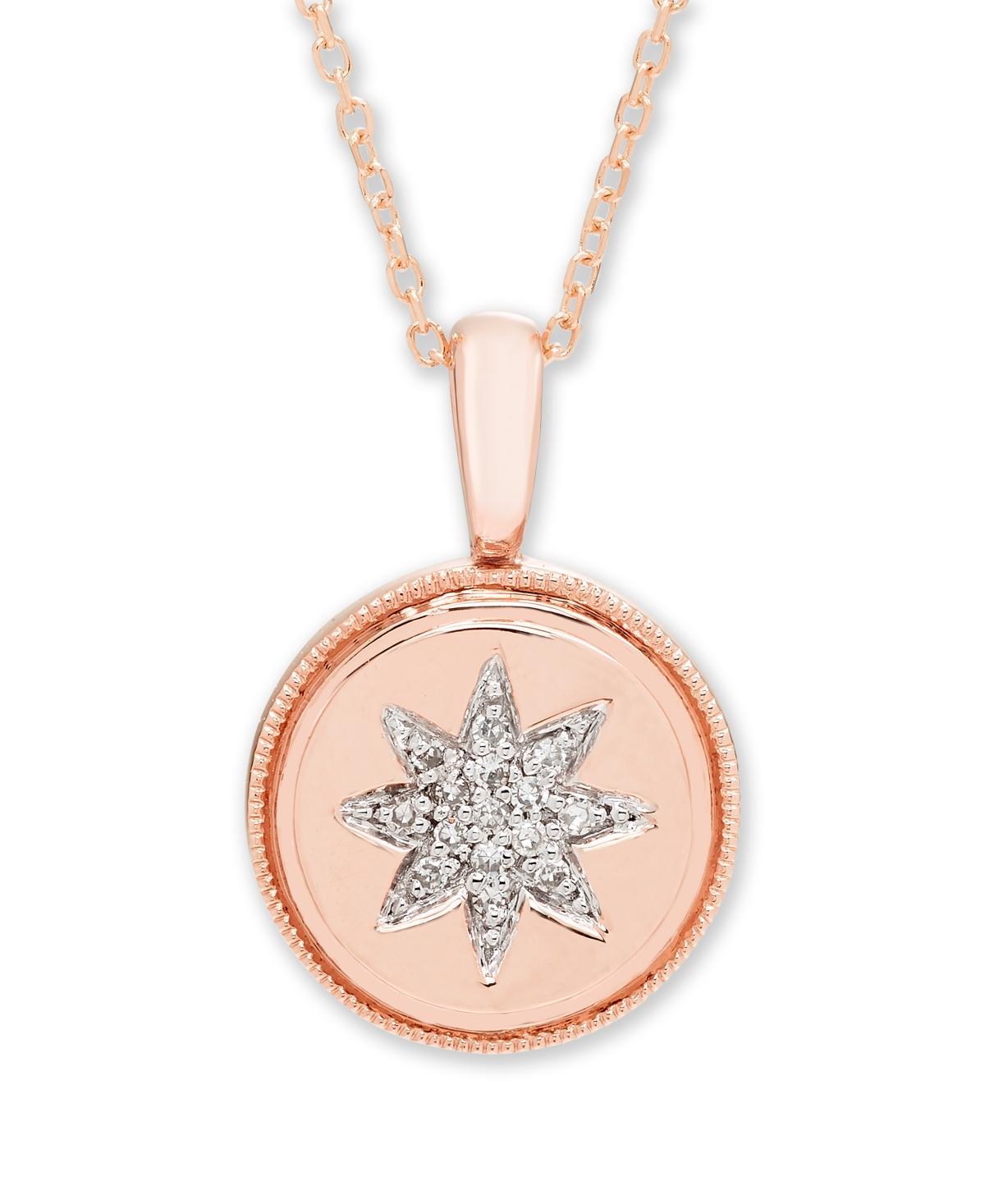 Its Personal 14k Gold Diamond Accent Starburst Pendant Necklace, Womens White Product Image