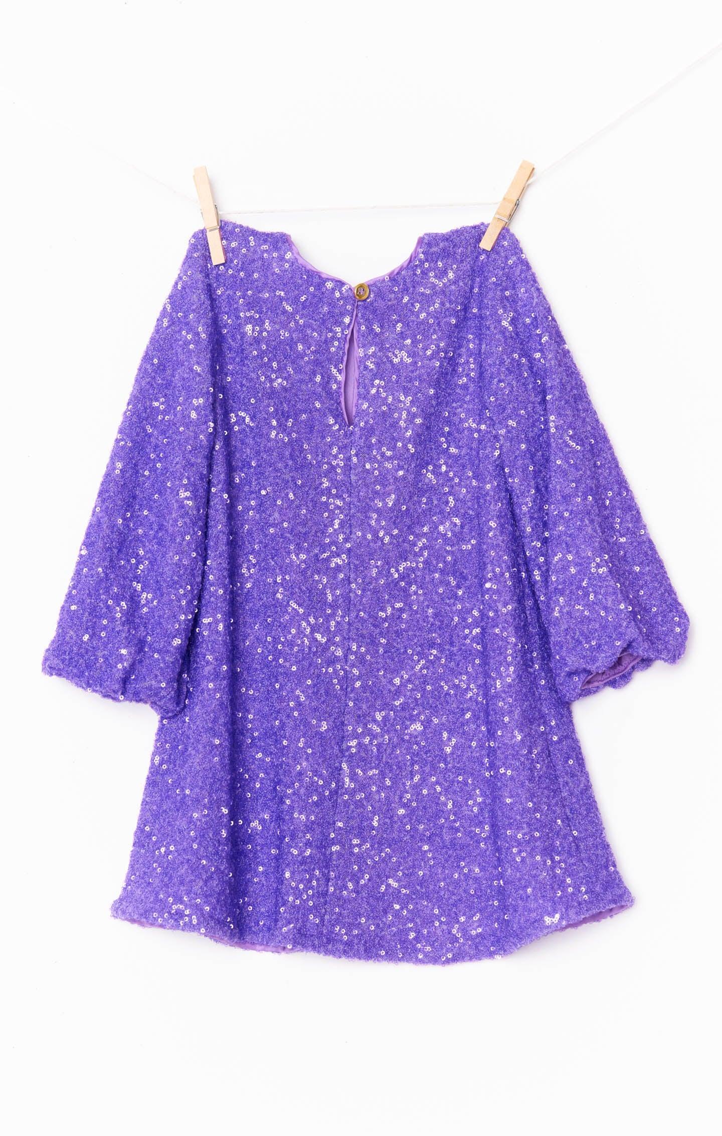 Once Upon A Time Dress ~ Violet Sequins Kids Product Image