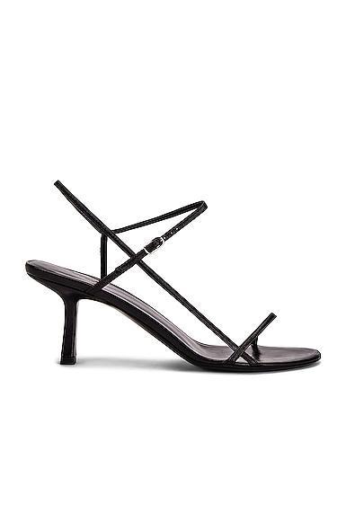 The Row - Women's Bare Leather Sandals - Black - IT 38.5 - Moda Operandi Product Image