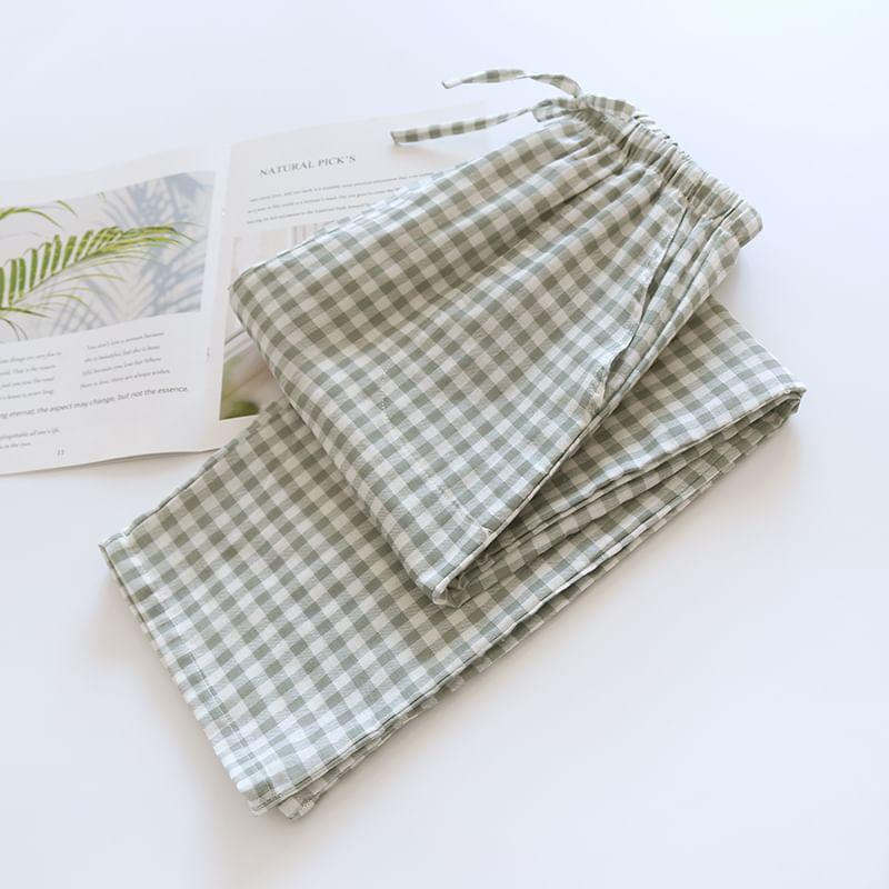 Couple Matching Plaid Pajama Pants (Various Designs) Product Image