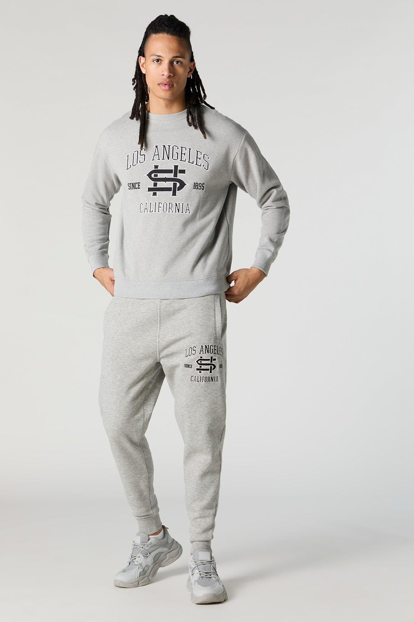 Chenille Embroidered Fleece Jogger Male Product Image