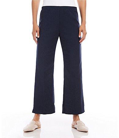 Karen Kane Women's Cropped Wide Leg Pants, , Polyester/Cotton/Spandex Product Image