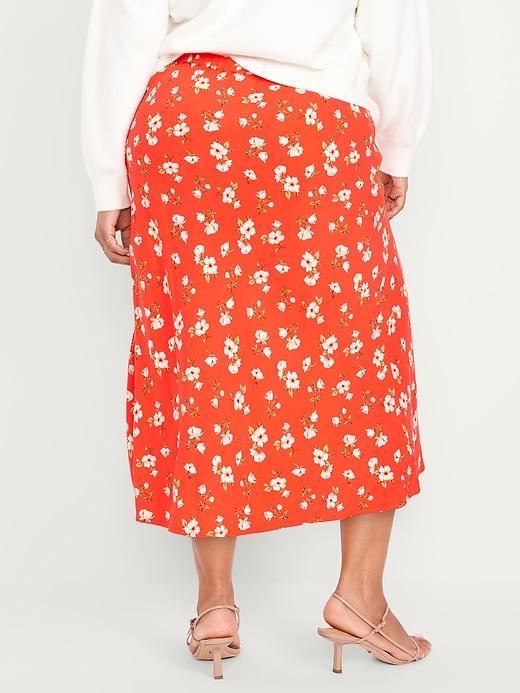 Crepe A-Line Midi Skirt Product Image