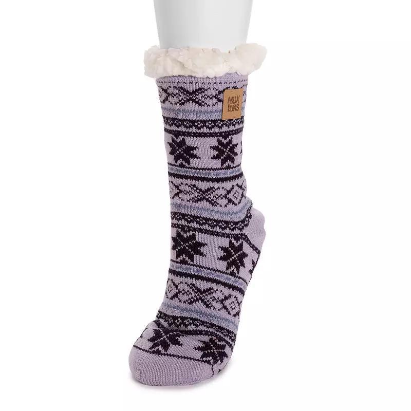 Womens MUK LUKS Patterned Cabin Slipper Socks Product Image