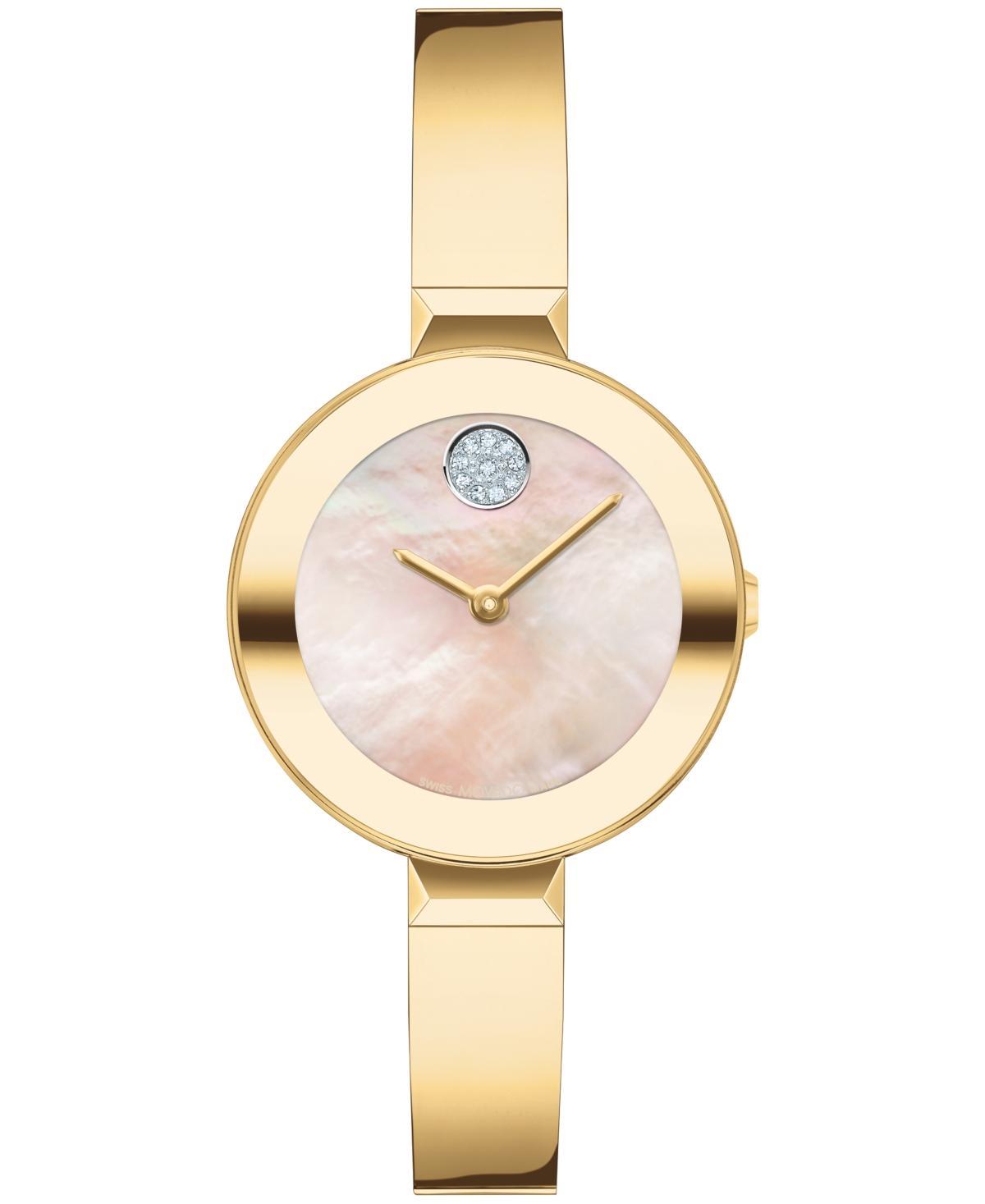 Movado Bold Womens Swiss Quartz Gold Bangle Bracelet Watch Product Image