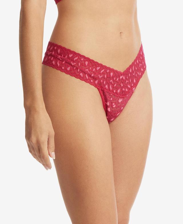 Hanky Panky Cross Dyed Leopard Low Rise Thong (Siesta) Women's Underwear Product Image