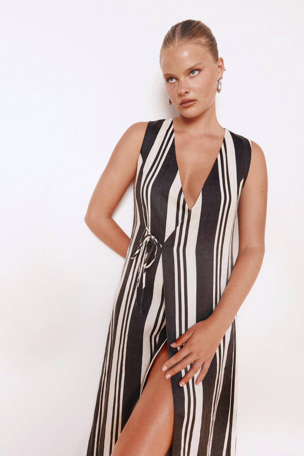 Averi Midi Dress Stripe Product Image