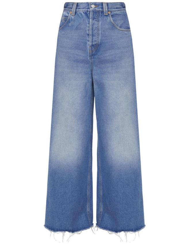 Horsebit Straight-leg Jeans In Light Blue Product Image