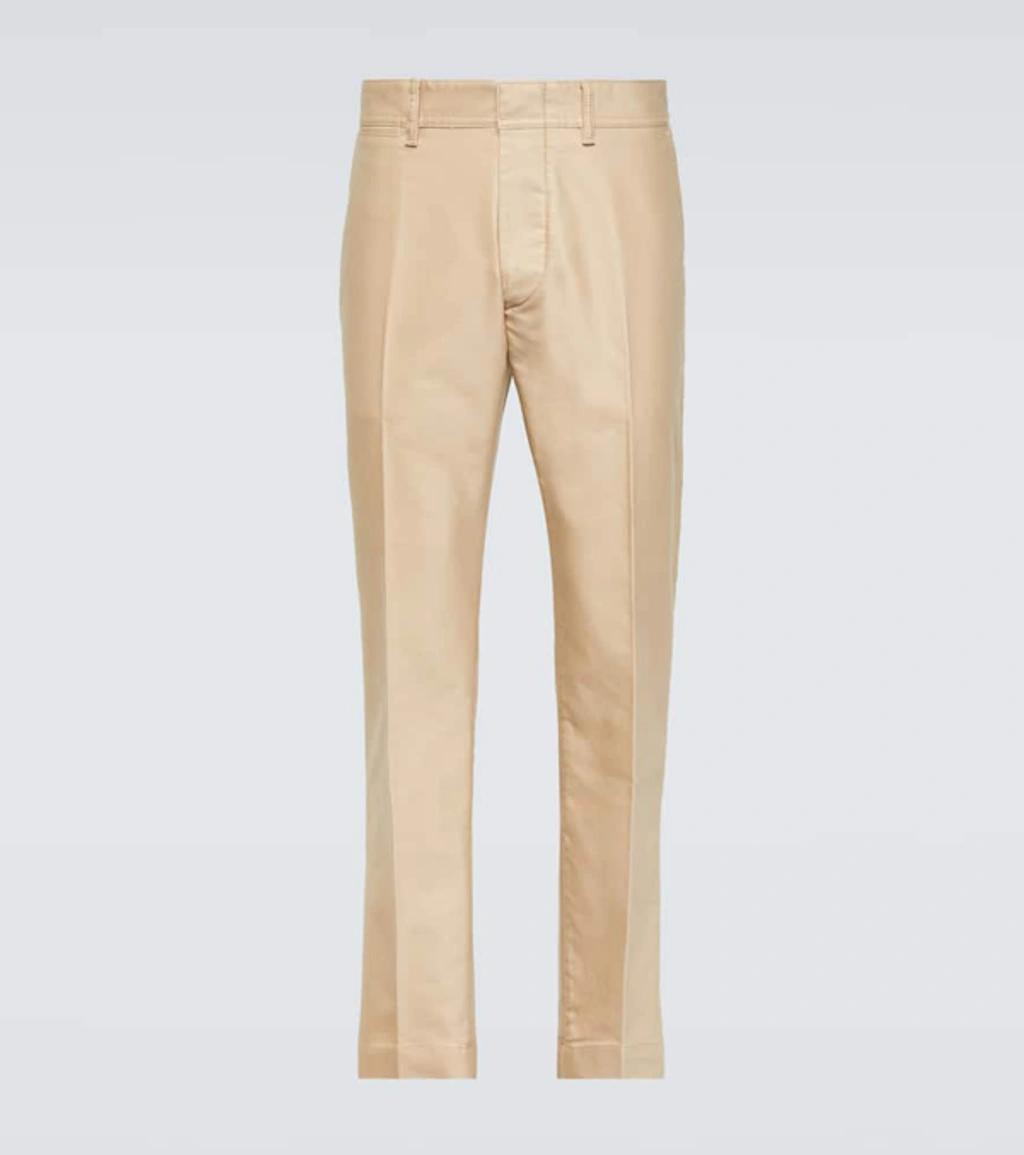 TOM FORD Beige Military Trousers In Sand Product Image