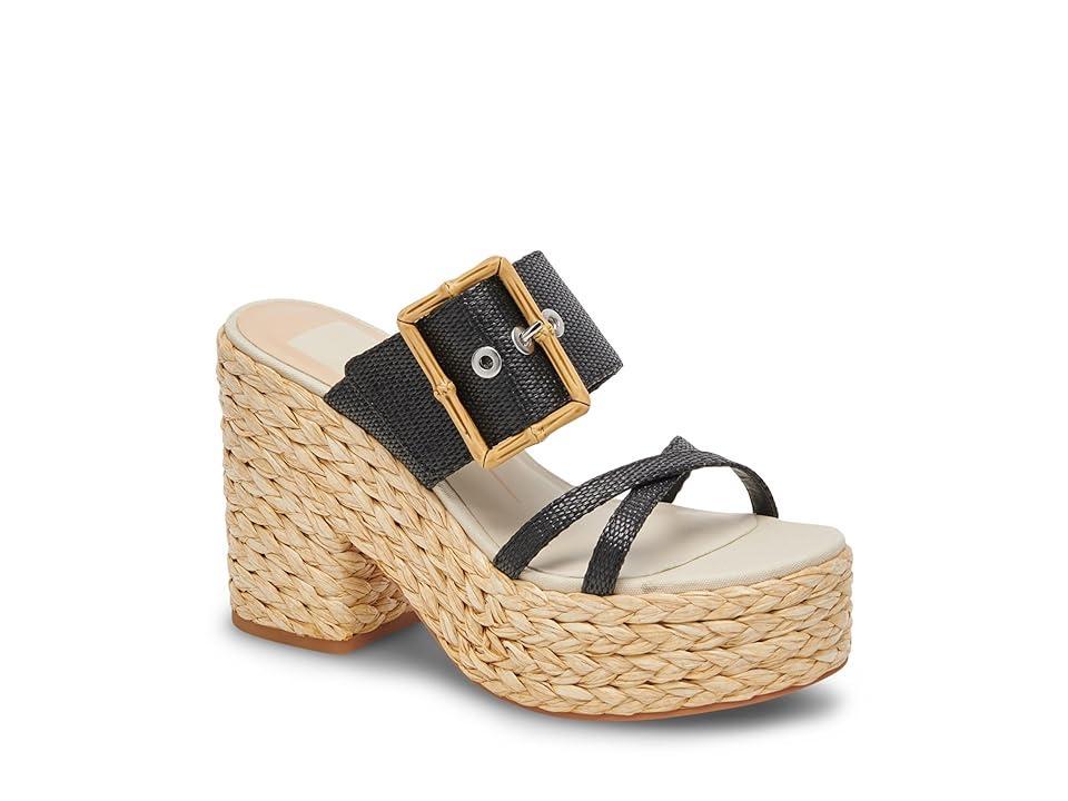 Dolce Vita Edwina Raffia Platform Sandals Product Image