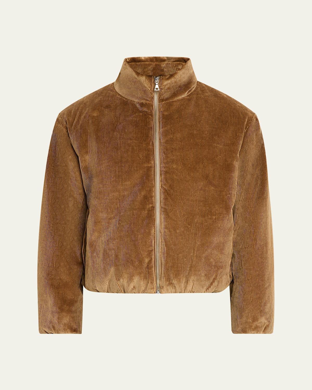 Mens Corduroy Puffer Jacket Product Image