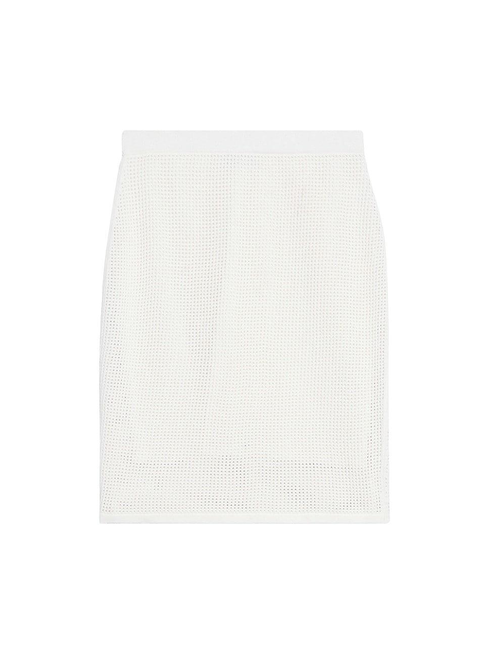 Womens Compact Crepe Pointelle Knit Skirt Product Image