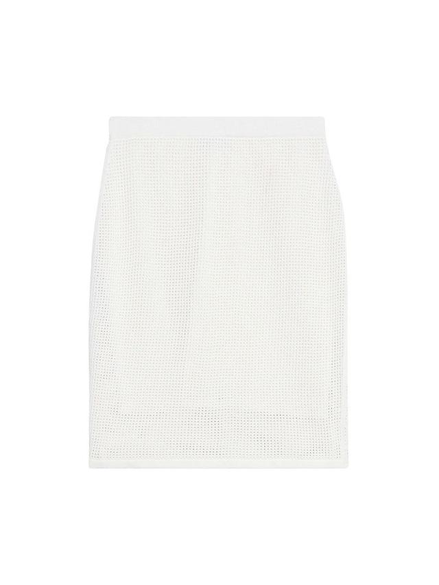 Womens Compact Crepe Pointelle Knit Skirt Product Image