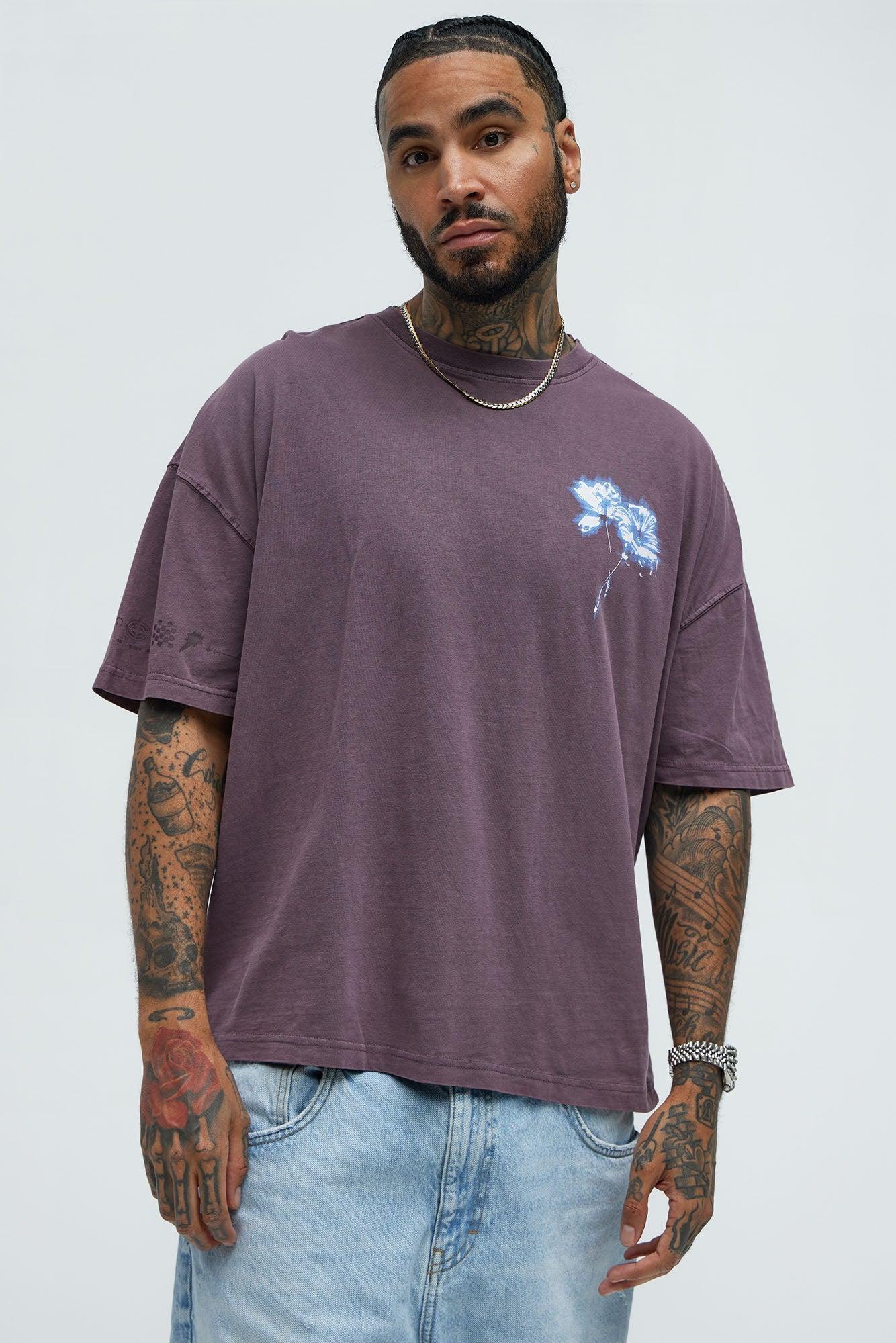 Cali Angel Oversized Short Sleeve Tee - Purple Product Image