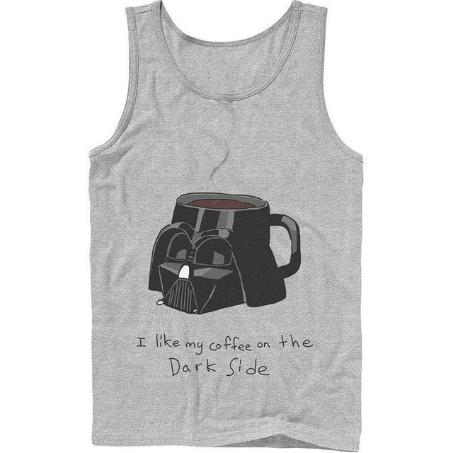 Mens Star Wars Darth Vader Mug I Like My Coffee On The Dark Side Tank Top Athletic Grey Product Image