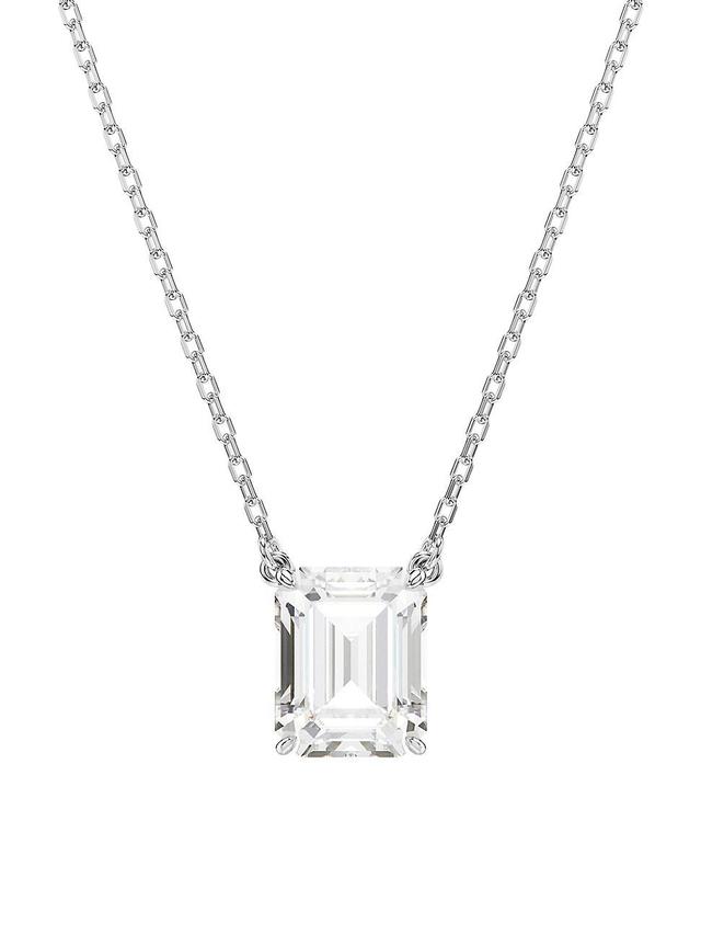 Womens Matrix Stilla Rhodium-Plated & Crystal Pendant Necklace Product Image