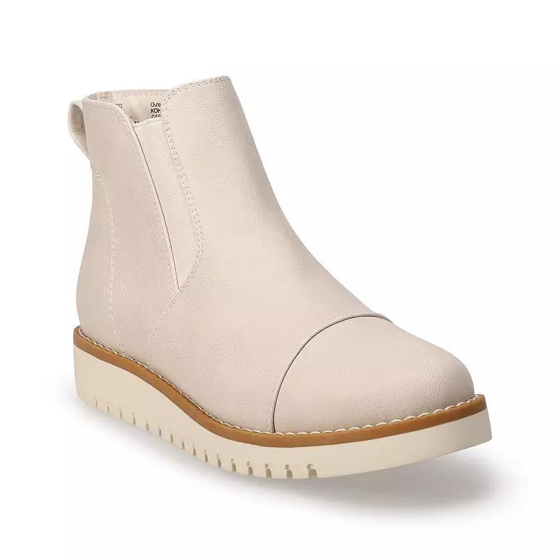 Sonoma Goods For Life Womens Wedge Ankle Boots Ivory product image