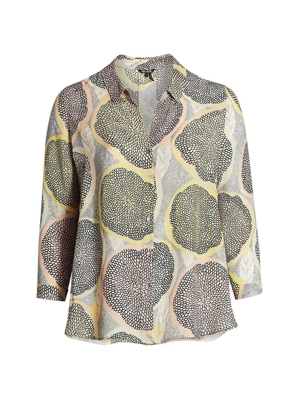 Womens Citrus Button-Front Shirt Product Image