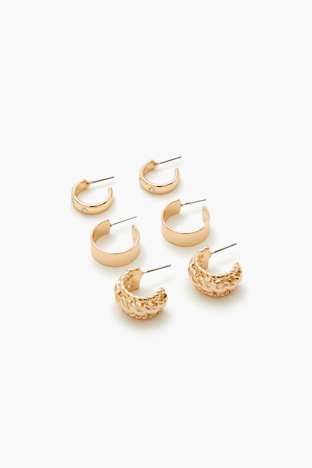 Rhinestone Hoop Earring Set | Forever 21 Product Image