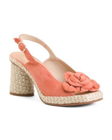 Suede Sling Back Espadrille Sandals for Women Product Image