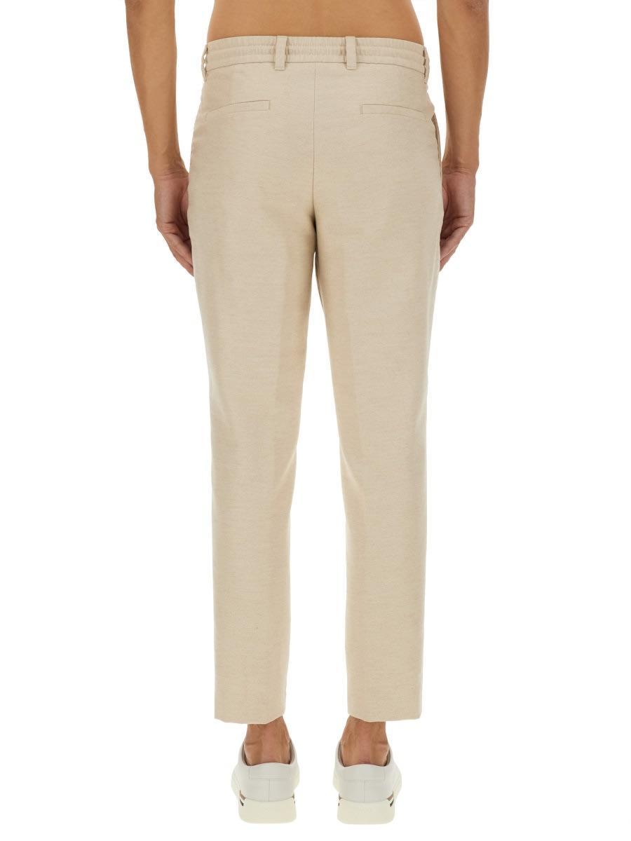 HUGO BOSS Cotton Pants In Beige Product Image