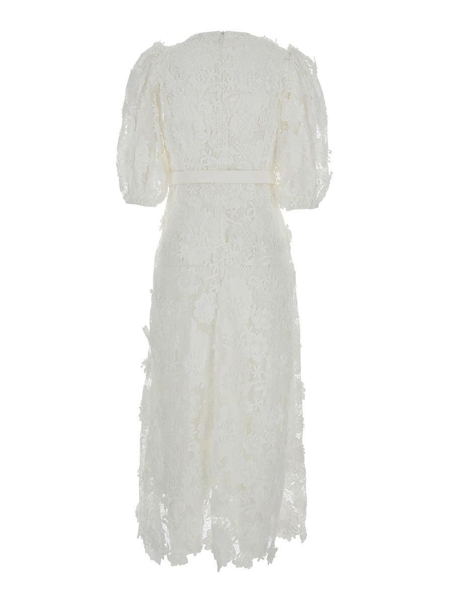 ZIMMERMANN Halliday Lace Flower Dress In Ivory Product Image