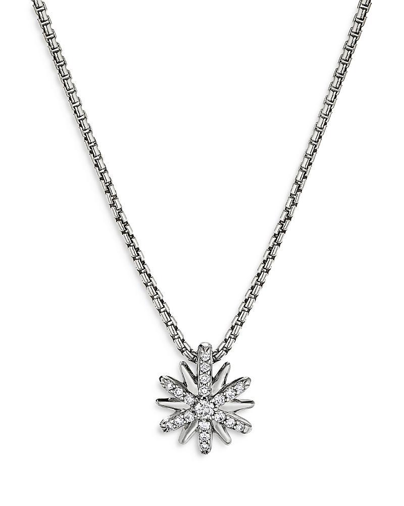 Womens Petite Starburst Station Necklace With Diamonds Product Image