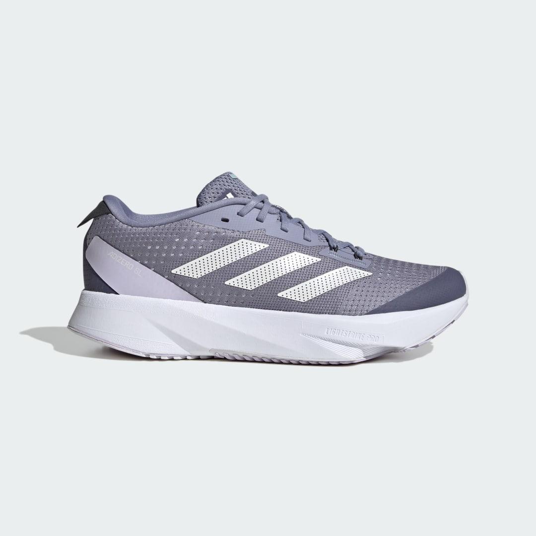 adidas Adizero SL Running Shoes Silver Violet 9.5 Womens Product Image