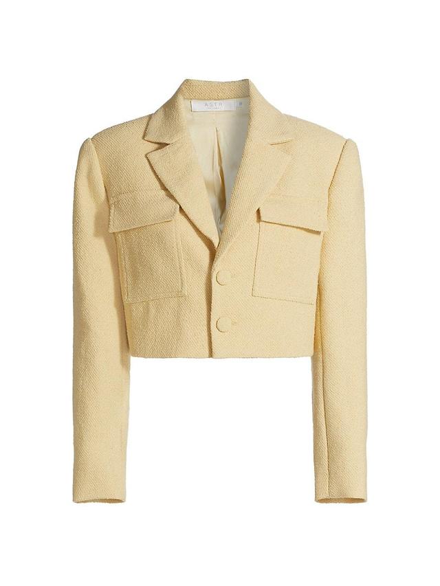 Womens Emery Cropped Stretch Wool Jacket Product Image