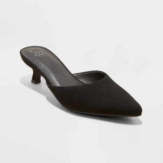 Womens Dee Mule Heels - A New Day Black Product Image