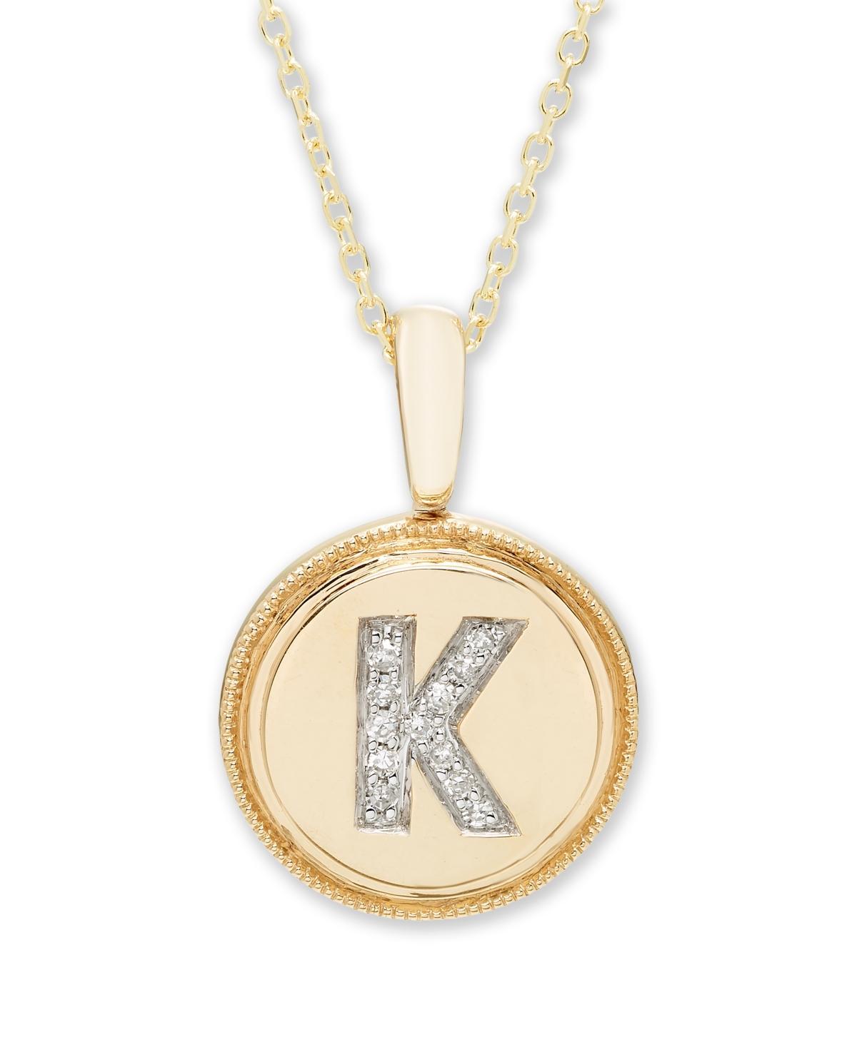 Diamond Accent Initial Pendant in 14k Rose - L Product Image