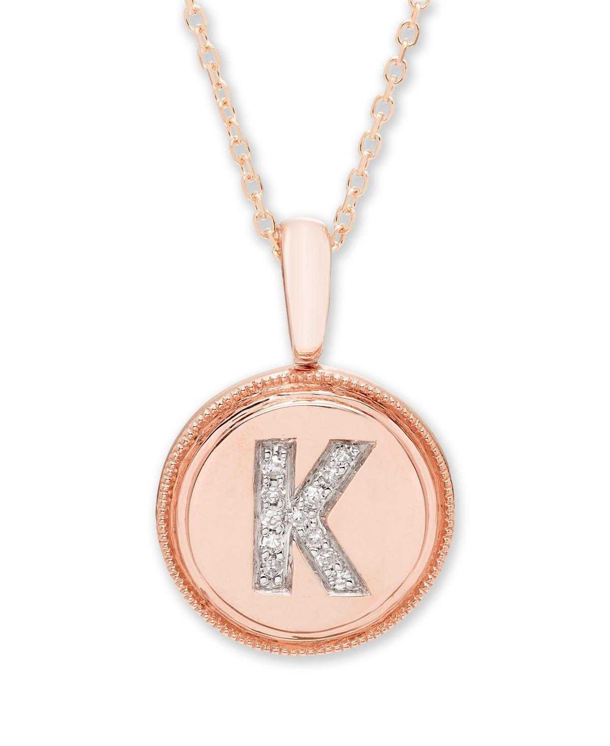 Diamond Accent Initial Pendant in 14k Rose - L Product Image