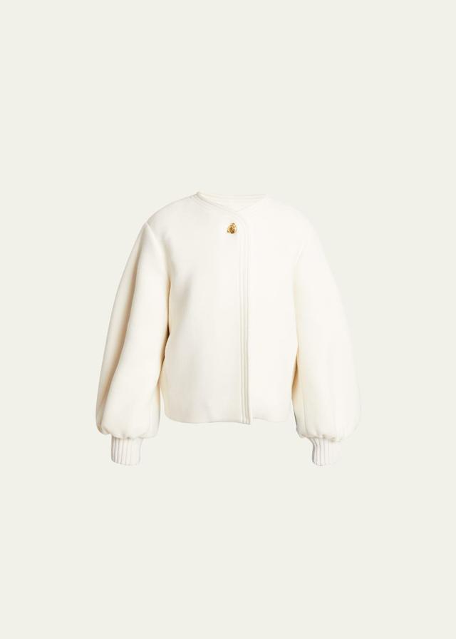 Iconic Soft Wool Balloon-Sleeve Jacket Product Image