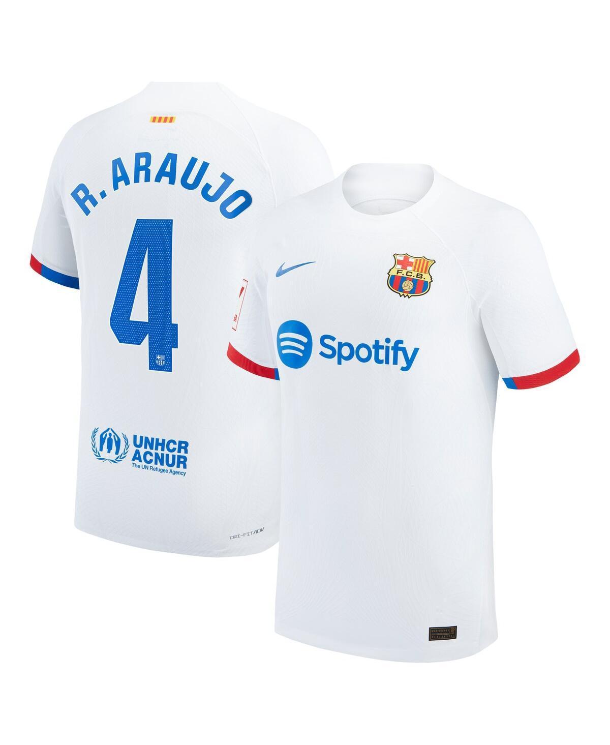 Mens Nike Ronald Araujo White Barcelona 2023/24 Away Authentic Jersey Product Image