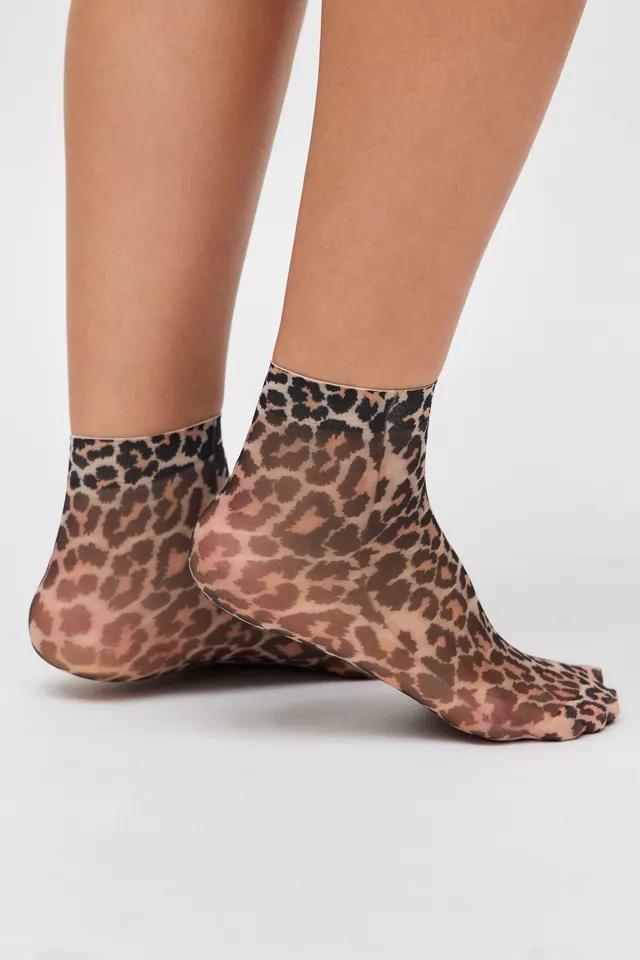 Leopard Print Sheer Sock Product Image