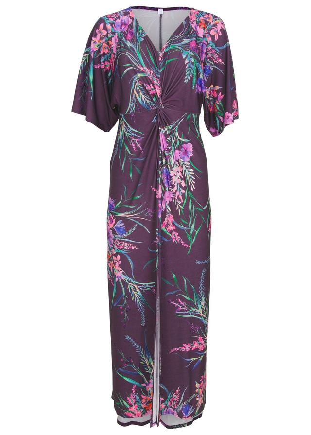 Twist Front Maxi Dress - Regal Wildflowers Product Image