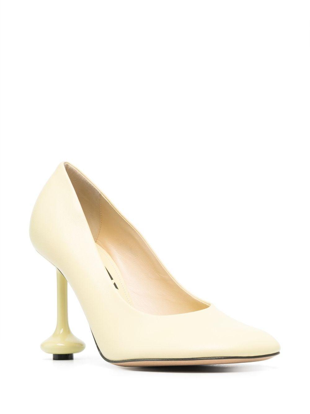 Toy Leather Pumps In White Product Image