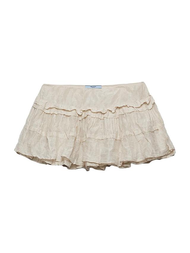 Womens Antiqued Silk Miniskirt Product Image