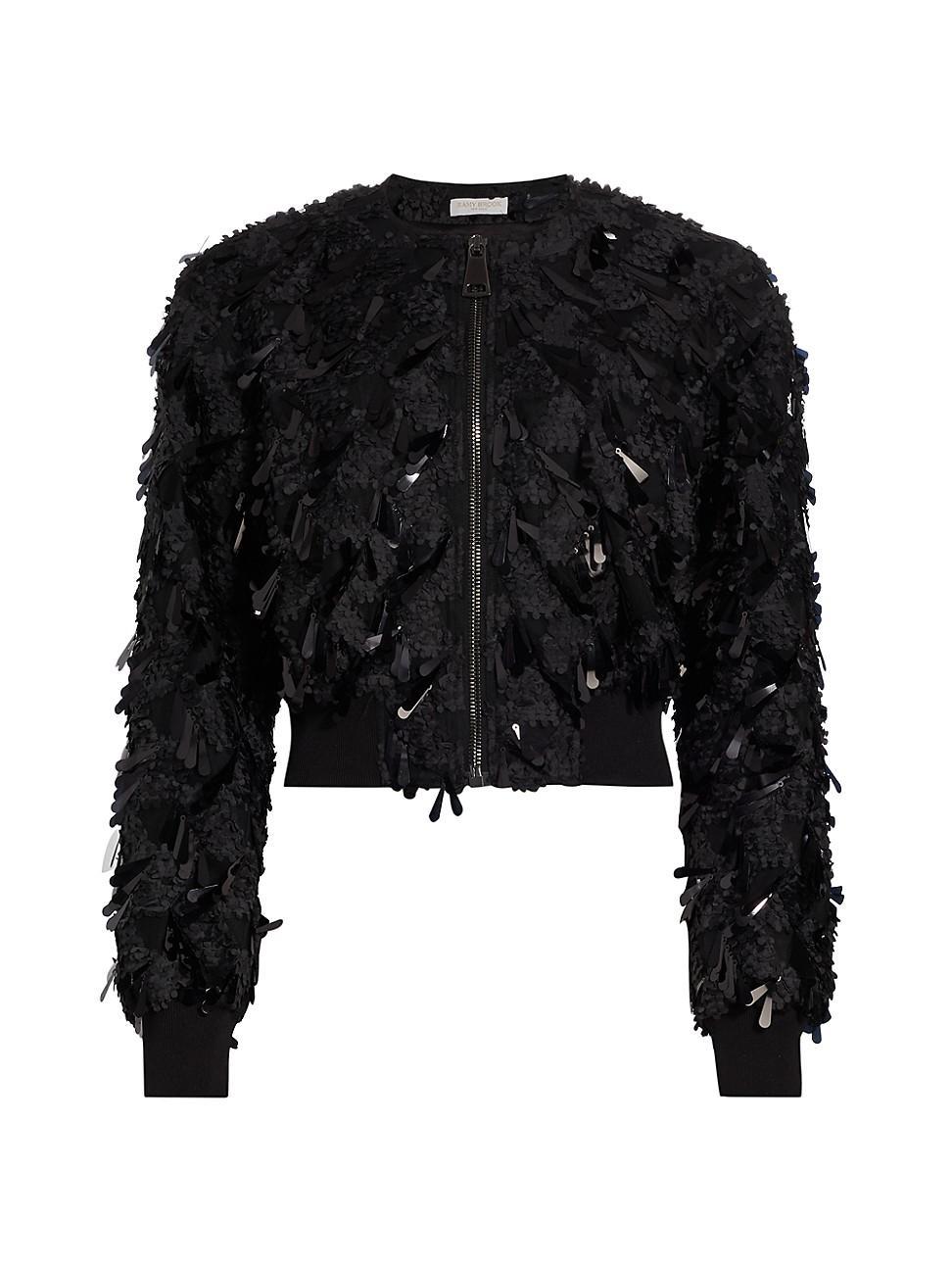 Womens Mariana Sequined Bomber Jacket Product Image