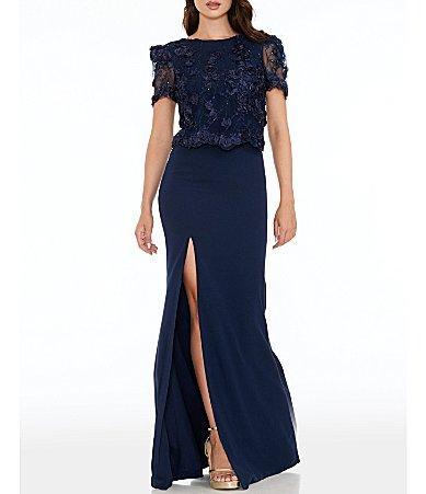 Womens Ramona Floral Stretch Crepe Mermaid Gown Product Image