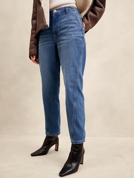 Luxe High-Rise Barrel Jean Product Image