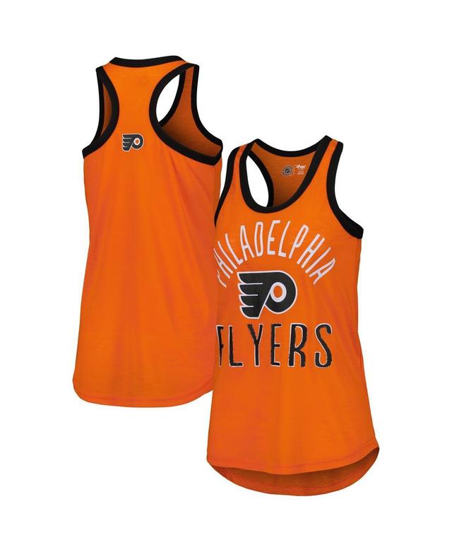 Womens G-III 4Her by Carl Banks Orange Philadelphia Flyers First Base Racerback Scoop Neck Tank Top Product Image