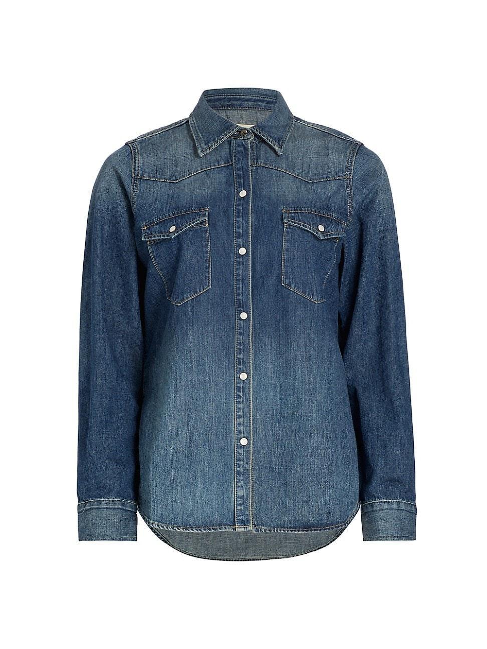 Nili Lotan Travis Long Sleeve Chambray Shirt Product Image