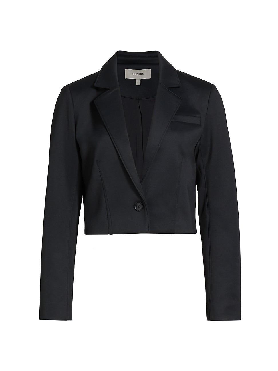 Womens Cropped Single-Button Blazer product image